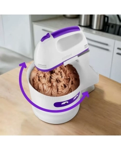 Купить Миксер Kitfort КТ-3490 белый, фиолетовый  в E-mobi