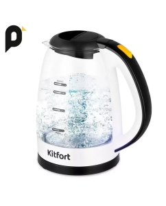 Купить Чайник электрический Kitfort КТ-6637 1.7 л черный, белый, прозрачный в E-mobi