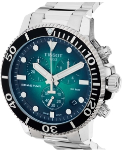 Купить Швейцарские наручные часы Tissot T-Sport Seastar T120.417.11.091.01 с хронографом  в E-mobi