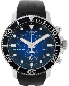 Купить Швейцарские наручные часы Tissot T-Sport Seastar T120.417.17.041.00 с хронографом в E-mobi
