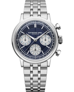 Купить Швейцарские механические наручные часы Raymond Weil 7765-ST-50651 с хронографом в E-mobi