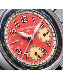 Купить Швейцарские механические наручные часы Cuervo y Sobrinos 3142.1GP57 с хронографом  в E-mobi