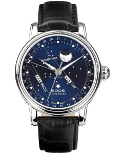 Купить Швейцарские механические наручные часы Epos 3439.322.20.16.25 в E-mobi