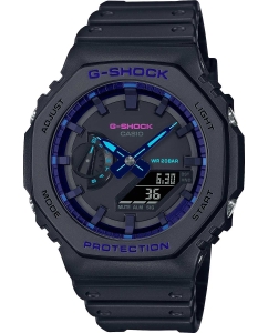 Купить Японские наручные часы Casio G-SHOCK GA-2100VB-1AER с хронографом в E-mobi