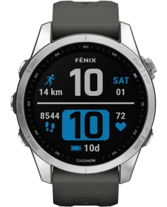 Купить Умные часы Garmin Fenix 7s Silver with Graphite Silicone Band 010-02539-01 в E-mobi
