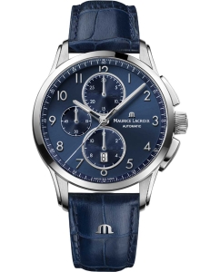 Купить Швейцарские механические наручные часы Maurice Lacroix PT6388-SS001-420-4 с хронографом в E-mobi