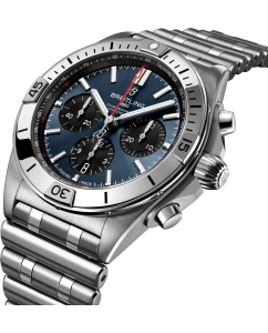 Купить Швейцарские механические наручные часы Breitling AB0134101C1A1 с хронографом  в E-mobi