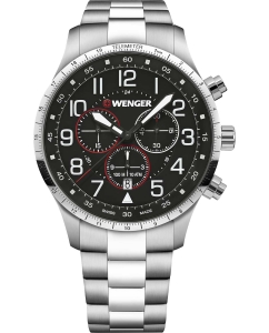 Купить Швейцарские наручные часы Wenger 01.1543.120 с хронографом в E-mobi