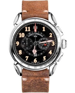 Купить Швейцарские механические наручные часы Cuervo y Sobrinos 3201.1CN с хронографом в E-mobi