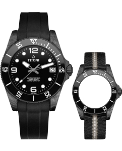 Купить Швейцарские механические наручные часы Titoni 83600-C-BK-256 в E-mobi