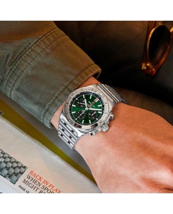 Купить Швейцарские механические наручные часы Breitling AB0134101L1A1 с хронографом  в E-mobi