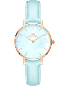 Купить Наручные часы Daniel Wellington Petite 28 Blue leather RG Blue MOP в E-mobi
