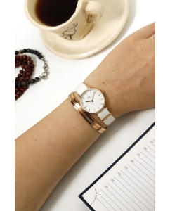 Купить Наручные часы Daniel Wellington Petite 28 Dover RG White  в E-mobi