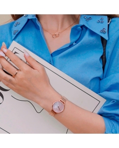 Купить Наручные часы Daniel Wellington Petite Lumine 28 Link RG MOP Pink  в E-mobi