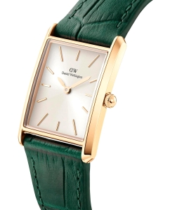 Купить Наручные часы Daniel Wellington Bound 32x22 Green croc leather G Champagne Sunray  в E-mobi