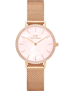 Купить Наручные часы Daniel Wellington Petite 28 Bezel Mesh Pink MOP RG в E-mobi