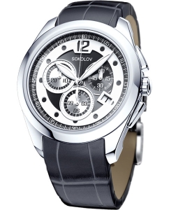 Купить Российские серебряные наручные часы SOKOLOV 148.30.00.000.04.07.2 с хронографом в E-mobi
