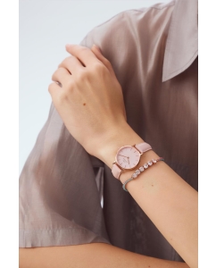 Купить Наручные часы Daniel Wellington Petite 28 Pink leather RG Pink MOP  в E-mobi