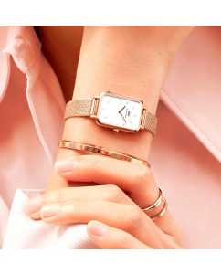 Купить Наручные часы Daniel Wellington Quadro 20X26 Pressed Melrose Lumine RG White  в E-mobi