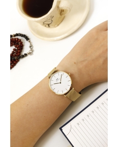 Купить Наручные часы Daniel Wellington Petite 36 Evergold G White  в E-mobi