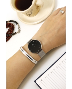 Купить Наручные часы Daniel Wellington Petite 36 Sterling S Black  в E-mobi