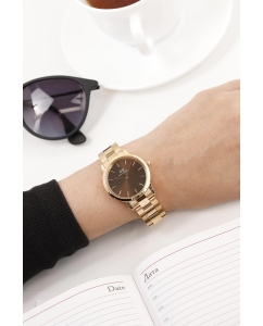 Купить Наручные часы Daniel Wellington Iconic Link Amber 32 RG Brown  в E-mobi