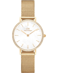 Купить Наручные часы Daniel Wellington Petite 28 Bezel Mesh White MOP G в E-mobi