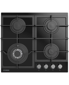Купить Встраиваемая варочная панель газовая HYUNDAI HHG 6436 BG черный в E-mobi
