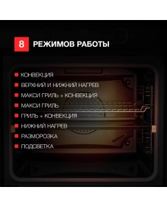 Купить Встраиваемый электрический духовой шкаф KUPPERSBERG HF 608 B черный  в E-mobi