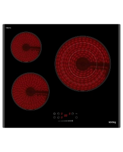 Купить Встраиваемая варочная панель электрическая Korting HK 6351 B3 черный  в E-mobi