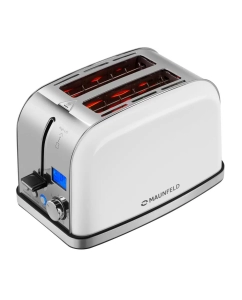 Купить Тостер MAUNFELD MF-821WH серебристый в E-mobi