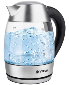 Купить Чайник электрический VITEK VT-7047TR 1.8 л серебристый, черный в E-mobi