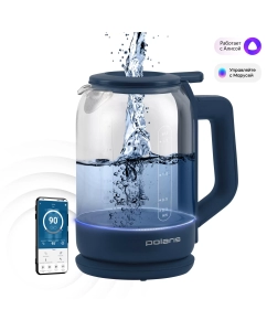 Купить Чайник электрический Polaris PWK 1720CGLD 1.5 л синий  в E-mobi
