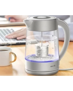Купить Чайник электрический Deerma DEM-SH50W 1.7 л серебристый, прозрачный  в E-mobi
