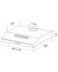 Купить Вытяжка подвесная LEX S 600 серебристый  в E-mobi