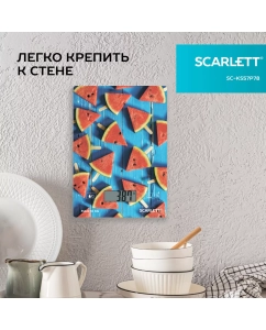 Купить Весы кухонные Scarlett SC-KS57P78 бежевый; голубой; зеленый; красный в E-mobi