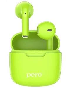 Купить Беспроводные наушники Pero Colorful TWS05 зеленый  в E-mobi