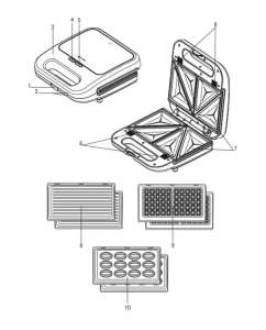 Купить Электровафельница VITEK VT-7148(BK)  в E-mobi