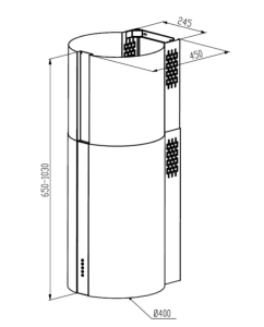 Купить Вытяжка настенная Meferi TUBE40WH POWER белый  в E-mobi