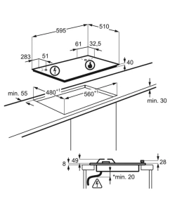 Купить Встраиваемая варочная панель газовая Electrolux GRE263MX серебристый  в E-mobi