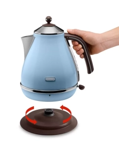 Купить Чайник электрический Delonghi KBOV 2001.AZ 1.7 л голубой  в E-mobi