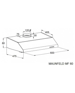 Купить Вытяжка настенная MAUNFELD MF 60 черный  в E-mobi