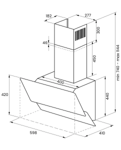 Купить Вытяжка настенная KUPPERSBERG F 600 C бежевый  в E-mobi