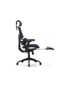 Купить Кресло Cactus CS-CHR-MC01-BLBK, на колесиках, сетка/ткань, черный/синий  в E-mobi