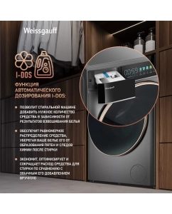 Купить Cтиральная машина инвентор Weissgauff WM 58411 Direct Drive Inverter Premium Steam Grey  в E-mobi