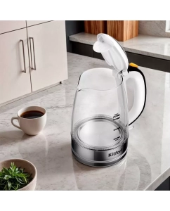 Купить Чайник электрический Kitfort КТ-6627 1.7 л белый, серый, прозрачный  в E-mobi