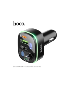 Купить FM трансмиттер HOCO E62 Fast PD20W+QC3.0 car BT FM transmitter с дисплеем  в E-mobi