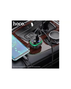 Купить FM трансмиттер HOCO E62 Fast PD20W+QC3.0 car BT FM transmitter с дисплеем  в E-mobi