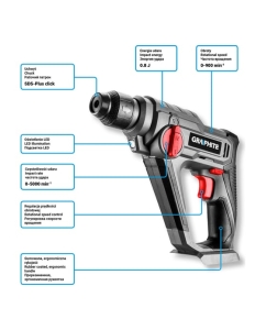 Купить Аккумуляторный перфоратор GRAPHITE Energy+ 58g009  в E-mobi