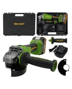 Купить Углошлифовальная машина PROCRAFT аккумуляторная 20В 125мм 3500/6000/8000 об/мин (АКБ 4АЧ+ЗУ) PWA220 в E-mobi